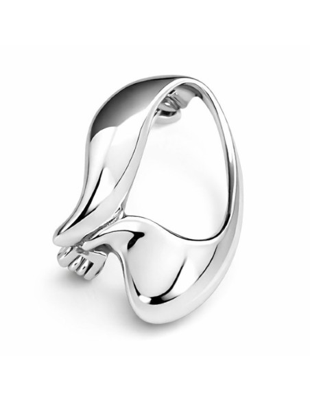 Minimalist sterling silver brooch without stones B 21