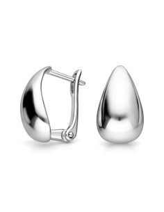 Minimalist sterling silver drop earrings K3 256 | Polcarat Design