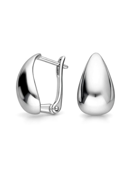 Minimalist sterling silver drop earrings K3 256 | Polcarat Design