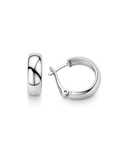 Classic sterling silver half-hoop earrings K3 1161 | Polcarat Design