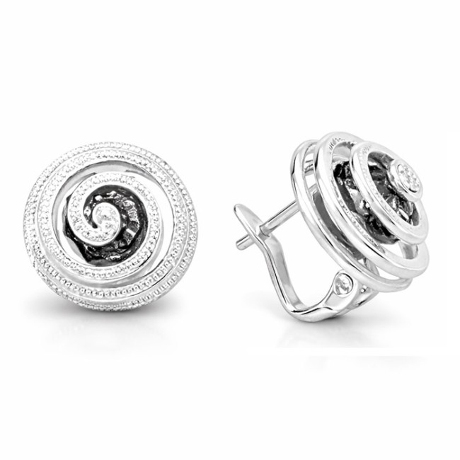 Silver earrings with Swarovski crystals K3 1790