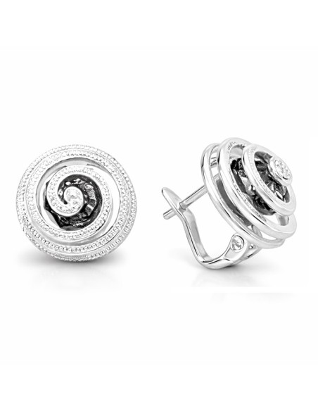 Silver earrings with Swarovski crystals K3 1790