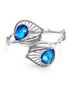 Silver bracelet with crystals L 2121 - Polcarat Design