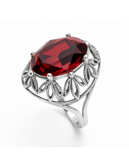 Silver ring with crystals PK 1672