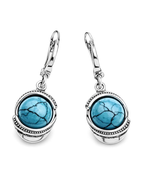 Silver earrings K 1805 Turquoise