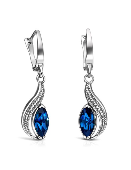 Swarovski K 1903 oxidized silver earrings