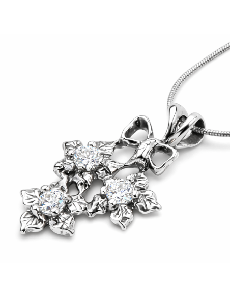 Silver pendant with zircons W 1646