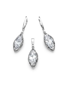 Set silver zircons KPL 1509