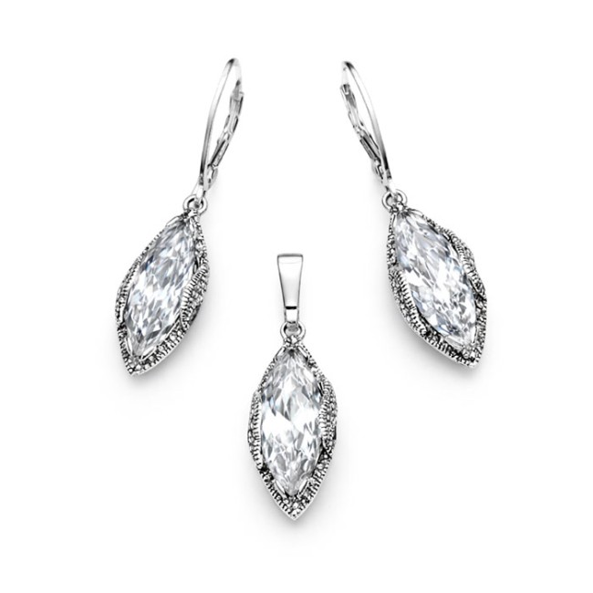 Set silver zircons KPL 1509