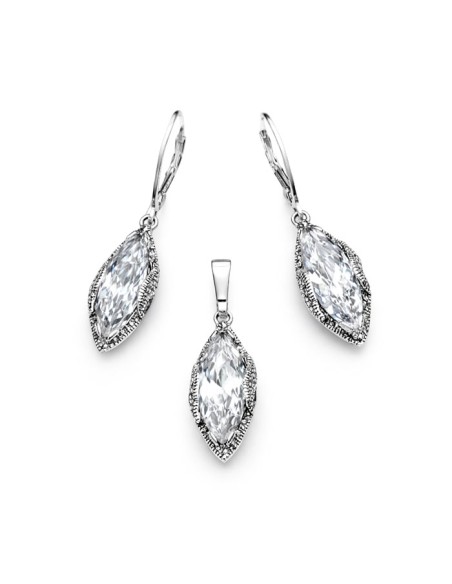 Set silver zircons KPL 1509