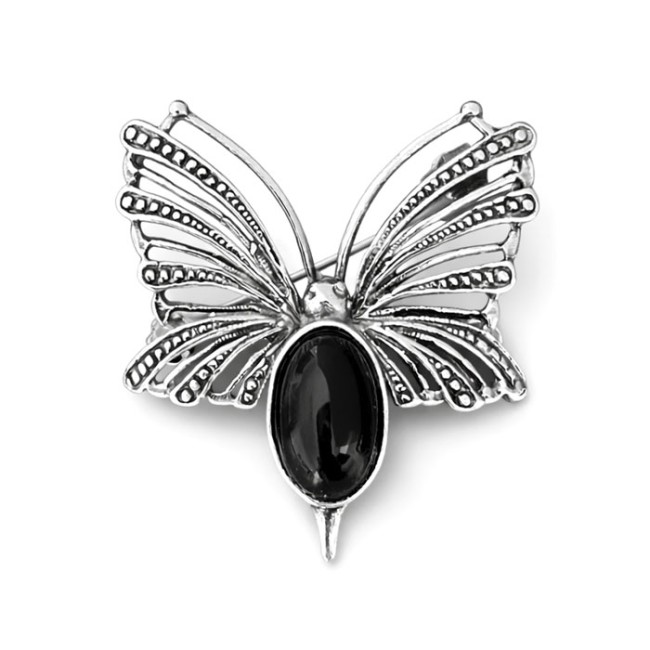 Silver Amethyst Brooch B 67 Amethyst