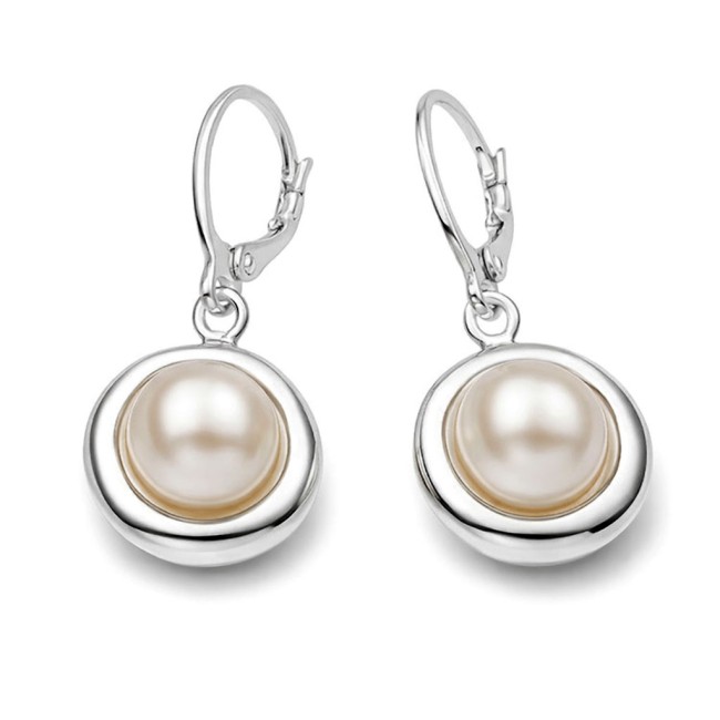 Silver pearl earrings K 1748