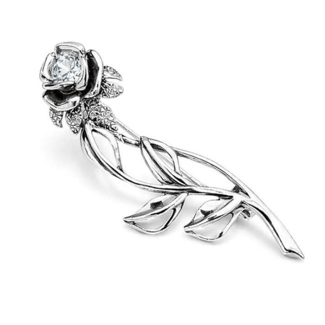 Brooch silver cubic zirconia B 128