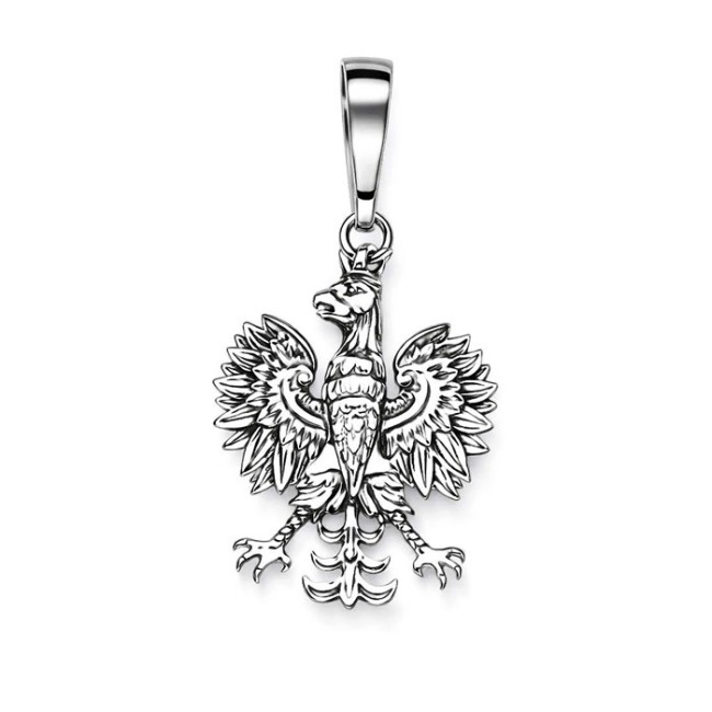 Oxidized silver pendant Eagle small W1 1656