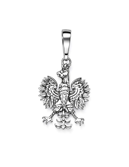 Oxidized silver pendant Eagle small W1 1656