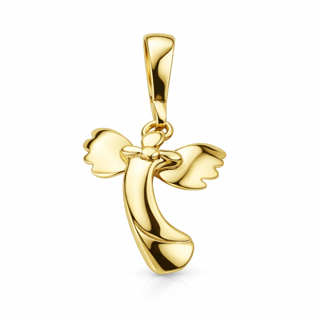 Gold-plated silver pendant Angel W 1211