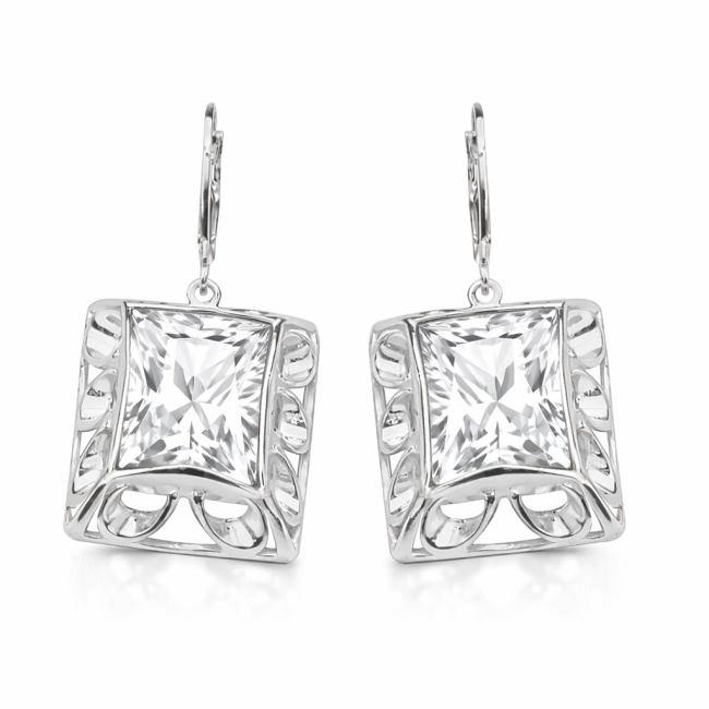 K 1517 Silver Zirconia Earrings