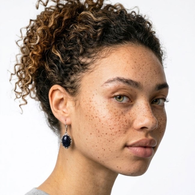 Kolczyki srebrne 925 Noc Kairu – wiszące, oksydowane, eleganckie K 2169|Polcaratdesign.pl Biżuteria