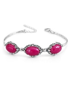 Silver bracelet with amber L 1661 Polcarat Design