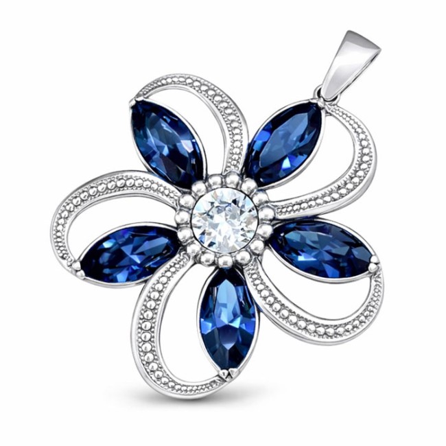 Silver pendant with Swarovski crystals W 1898