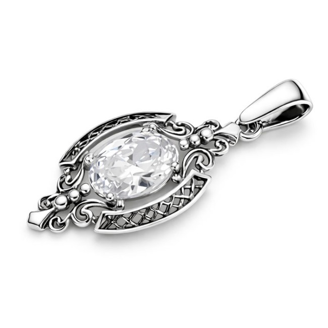 Silver pendant with cubic zirconia W 1566