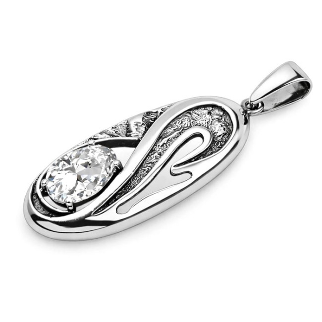 Silver pendant with cubic zirconia W 1623