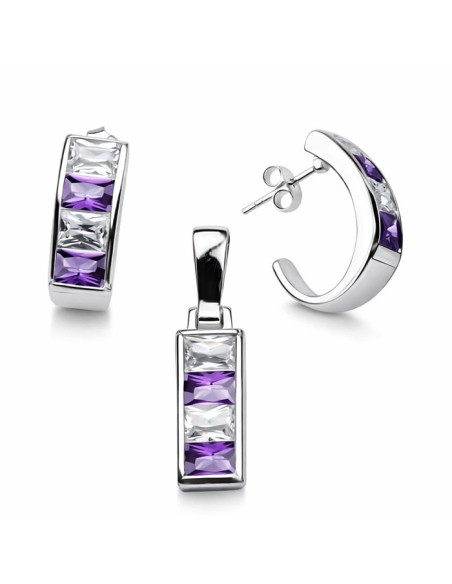 Silver set with zircons KPL 673