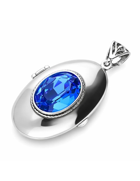 Silver pendant box with Swarovski crystal W 1222