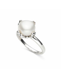 Silver oxidized ring with pearl PK 1787
