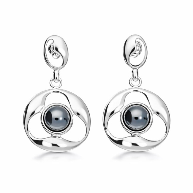 Silver earrings K 1688 Silicon