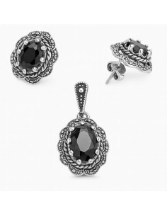 Silver set with cubic zirconia KPL M 995