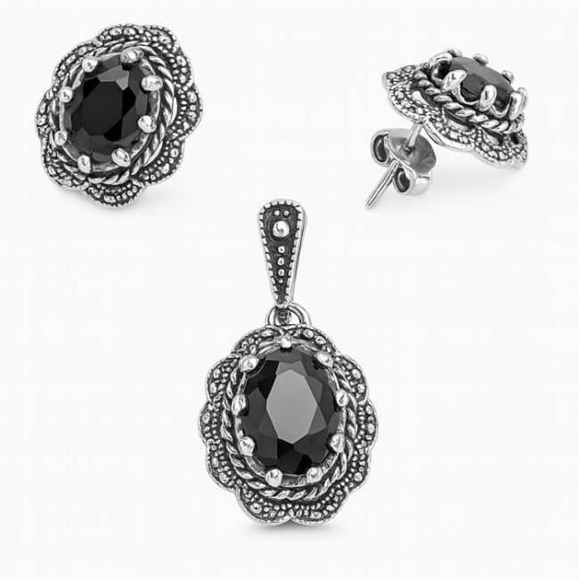Silver set with cubic zirconia KPL M 995