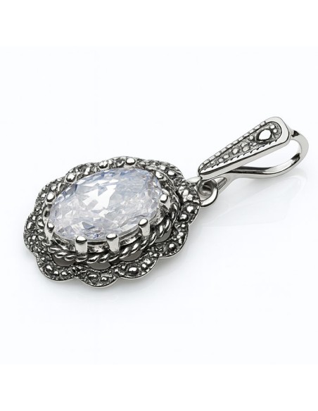 Silver pendant cubic zirconia W 995