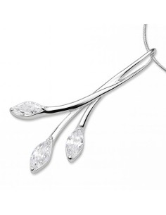 Pendant silver zircons W 908