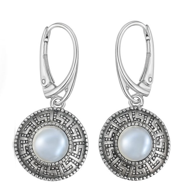 Silver earrings with black zircons K 1924 R