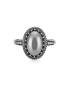 Srebrny pierścionek 925 z krzemem | Oksydowany elegancki | Polcarat Design 2