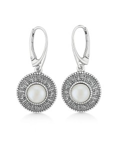 Eleganckie kolczyki srebrne 925 z perłą hodowlaną K 1724