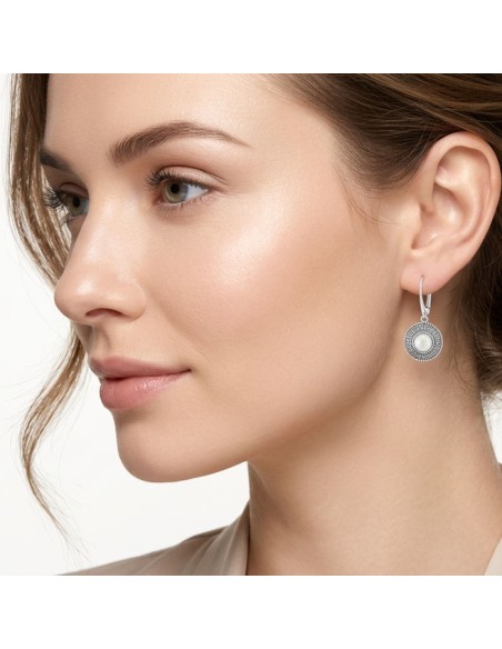 Silver earrings with black zircons K 1924 R