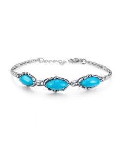 copy of Silver bracelet with turquoises L 1703 turquoise