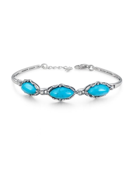 copy of Silver bracelet with turquoises L 1703 turquoise