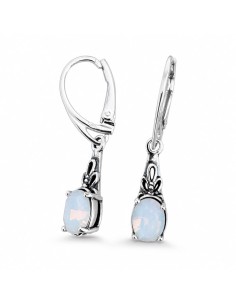 Silver Round K Crystal Earrings 2029 2