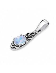 Silver rhodium-plated pendant with crystal W 2029 Polcarat Design