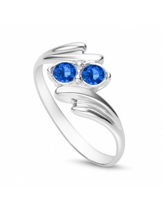 Srebrny pierścionek z kryształem Swarovski dla dziecka PK 418 Sapphire