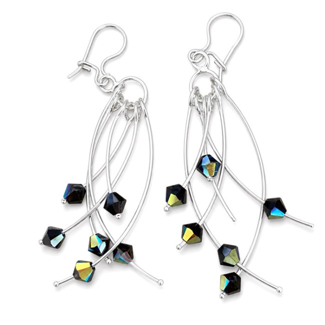 Silver set with Swarovski crystals KPL 963