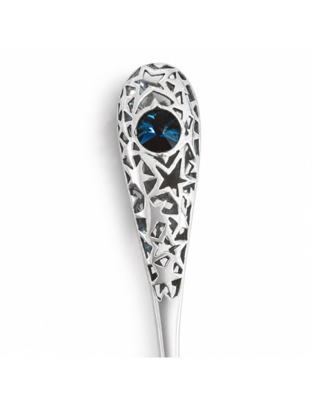 Srebrna łyżeczka Swarovski® 925 na chrzciny – prezent dla dziecka LZ 06|Polcaratdesign.pl Biżuteria