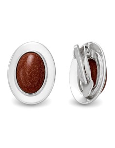 Klipsy srebrne 925 z piaskiem pustyni – eleganckie klipsy damskie | Polcarat Design