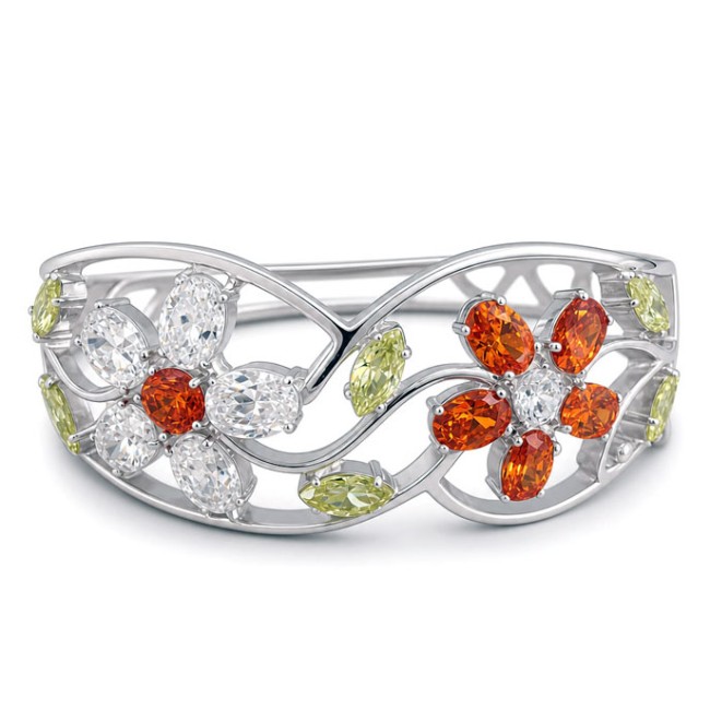 copy of Silver bracelet with zircons L 1621