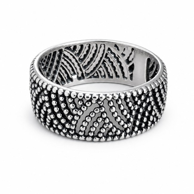 copy of Silver rhodium-plated ring WEDDING RING P 169