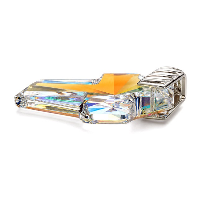 Srebrny wisiorek krzyżyk z kryształem Swarovski Crystal AB — Polcarat Design W 4541|Polcaratdesign.pl Biżuteria