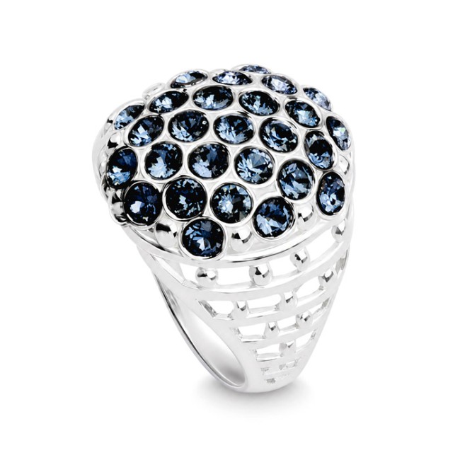 Silver ring with Swarovski crystals PK 1795